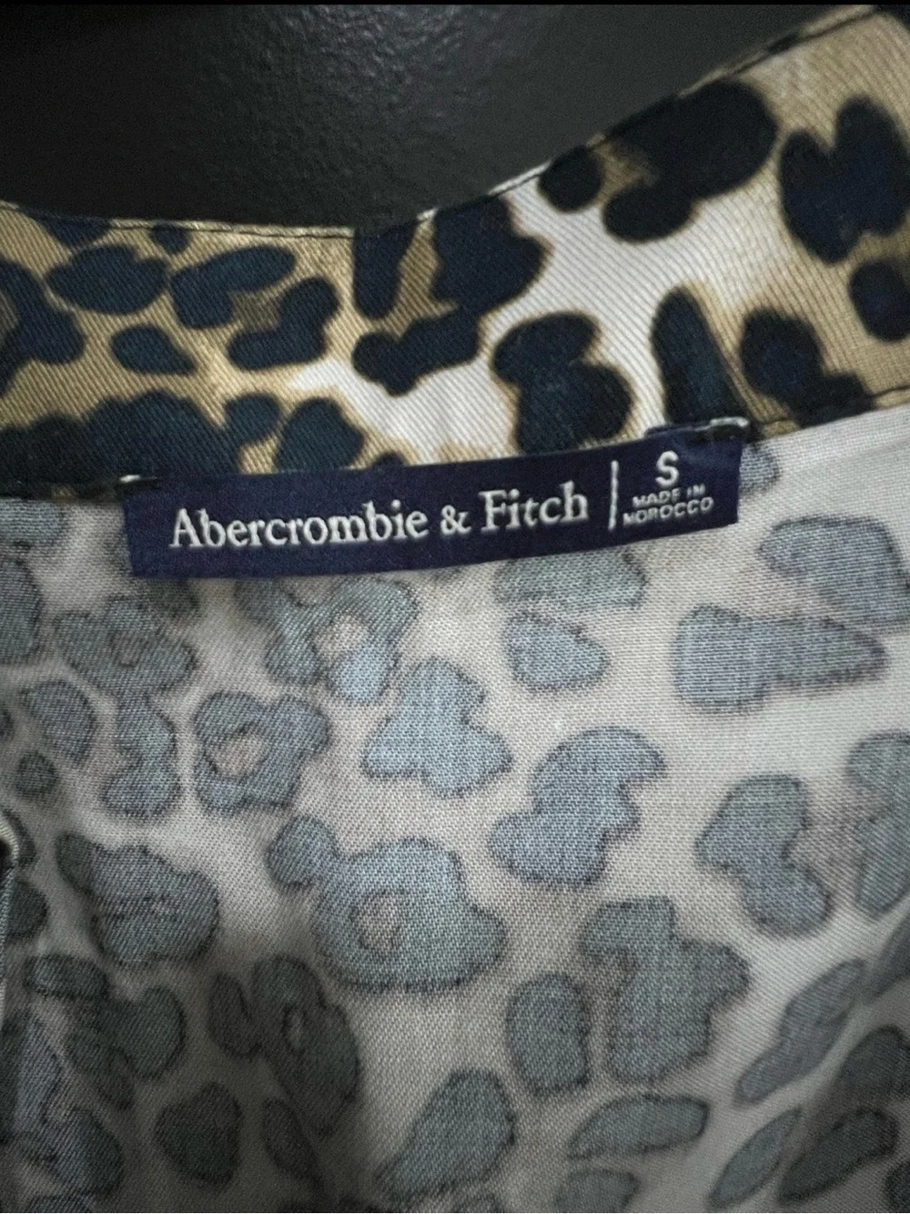 Abercrombie & Fitch Leopard Print Wrap Skirt - Black & Tan